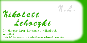 nikolett lehoczki business card